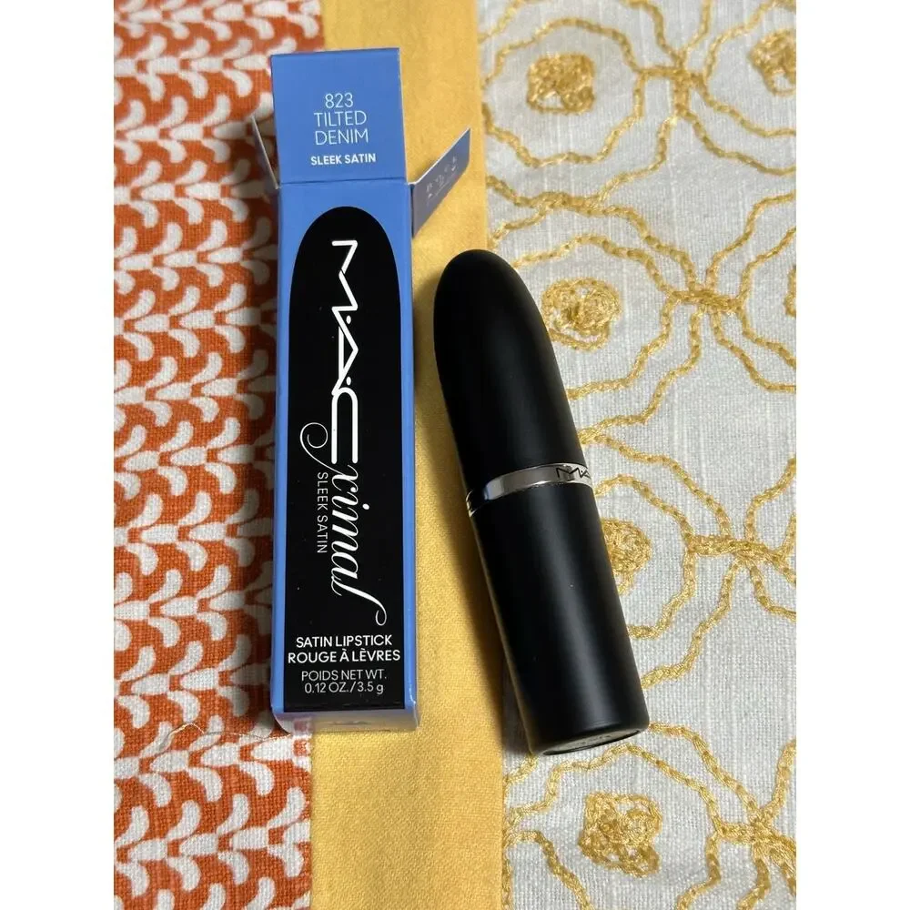 MAC M·A·CXIMAL SLEEK SATIN LIPSTICK 823 Tilted Denim NIB 3.5g